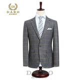 2020 DARO Mens Suit terno Slim Fit Casual one button Fashion Grid Blazer Side Vent Jacket and Pant for Wedding Party DR8038