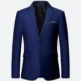 Classic Men's Suit Set 2019 High-end Customized Solid Color Slim Business Dress Groom Wedding Clothing High Quality Tuxedo /2pcs