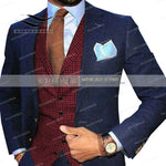 Mens Suit Vest Lapel V Neck Wool Wool Plaid Casual Formal Business Vest Waistcoat Groomman For Wedding Green/Brown/Grey/Coffe