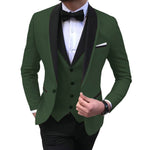 Mens suits 3 Pieces Party Costume  Slim Fit Suits Classic Design Shawl Lapel Tuxedos Prom Suit Blazer & Pants & Vest for Wedding