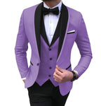 Mens suits 3 Pieces Party Costume  Slim Fit Suits Classic Design Shawl Lapel Tuxedos Prom Suit Blazer & Pants & Vest for Wedding