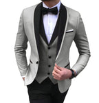 Mens suits 3 Pieces Party Costume  Slim Fit Suits Classic Design Shawl Lapel Tuxedos Prom Suit Blazer & Pants & Vest for Wedding