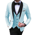 Mens suits 3 Pieces Party Costume  Slim Fit Suits Classic Design Shawl Lapel Tuxedos Prom Suit Blazer & Pants & Vest for Wedding