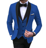 Mens suits 3 Pieces Party Costume  Slim Fit Suits Classic Design Shawl Lapel Tuxedos Prom Suit Blazer & Pants & Vest for Wedding