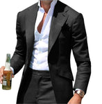 Peak Causal Slim Fit Notched Label Green Mens suit Blazer Formal Business For Wedding Groom Causal （Only Jacket）