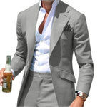 Peak Causal Slim Fit Notched Label Green Mens suit Blazer Formal Business For Wedding Groom Causal （Only Jacket）