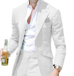 Peak Causal Slim Fit Notched Label Green Mens suit Blazer Formal Business For Wedding Groom Causal （Only Jacket）