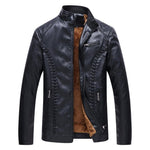 BOLUBAO New Winter Men Leather Jackets Men Motorcycle Keep Warm Leather jackets Fashion Brand Men's Fleece Leather Jacket Coat