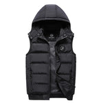 Down Vest Men Autumn Winter Men's Sleeveless Jacket Casual Men's Waistcoat Hooded Vest Hat Detachable New 2020 Outer Vest homme