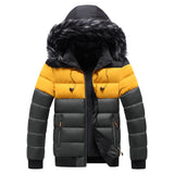 Winter Mens Bomber Jackets Casual Male Outwear Big Pocket Thick Warm Windbreaker Mens Outdooor Fur Hooed Coats Brand Clothing