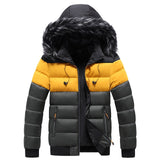 Winter Mens Bomber Jackets Casual Male Outwear Big Pocket Thick Warm Windbreaker Mens Outdooor Fur Hooed Coats Brand Clothing