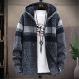 2020 winter Men's high quality Knitted thicken Mens Coats Hood Male Sweater Casual Keep warm Male Cardigan Sweaters Men