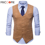 Mens Corduroy Suit Vest 2018 Mens Foramal Weeding Dress Vests Waistcoat Men Gilet  Business Wedding Tuxedo Vest Colete Masculino