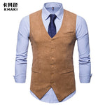 Mens Corduroy Suit Vest 2018 Mens Foramal Weeding Dress Vests Waistcoat Men Gilet  Business Wedding Tuxedo Vest Colete Masculino